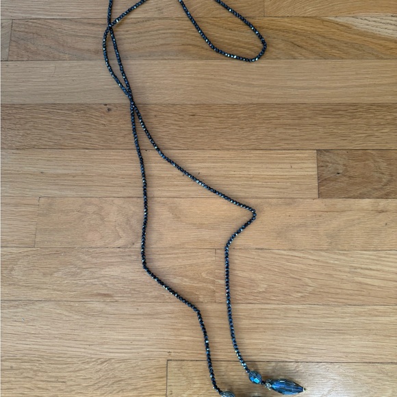 Heidi Daus "Lux Be a Lady" Blue Crystal Beaded Lariat Necklace - NWT - Picture 7 of 7